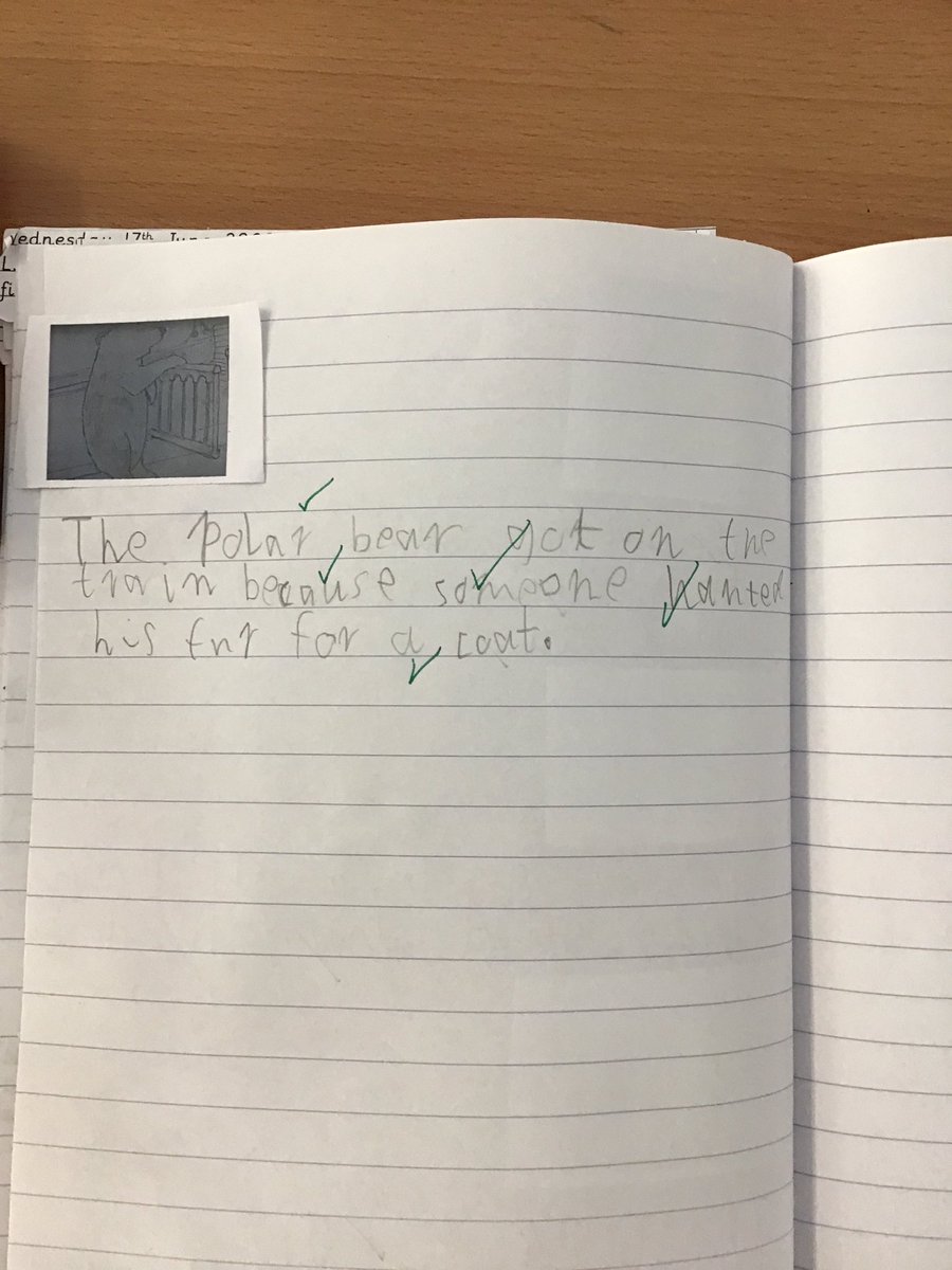 1Galfrid's tweet photo. Look at the fantastic writing about ‘Oi, Get Off Our Train’ we’ve had today. I am super impressed and proud at the moment. Well done year 1, keep it up! #English #writing #oigetoffourtrain https://t.co/5WhzNyuuMX