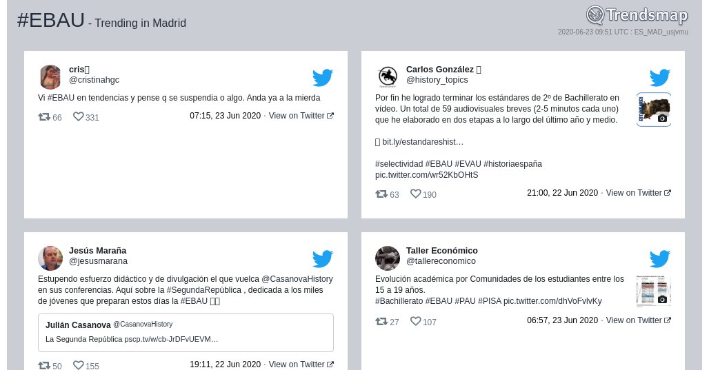 Trendsmap Madrid tweet media