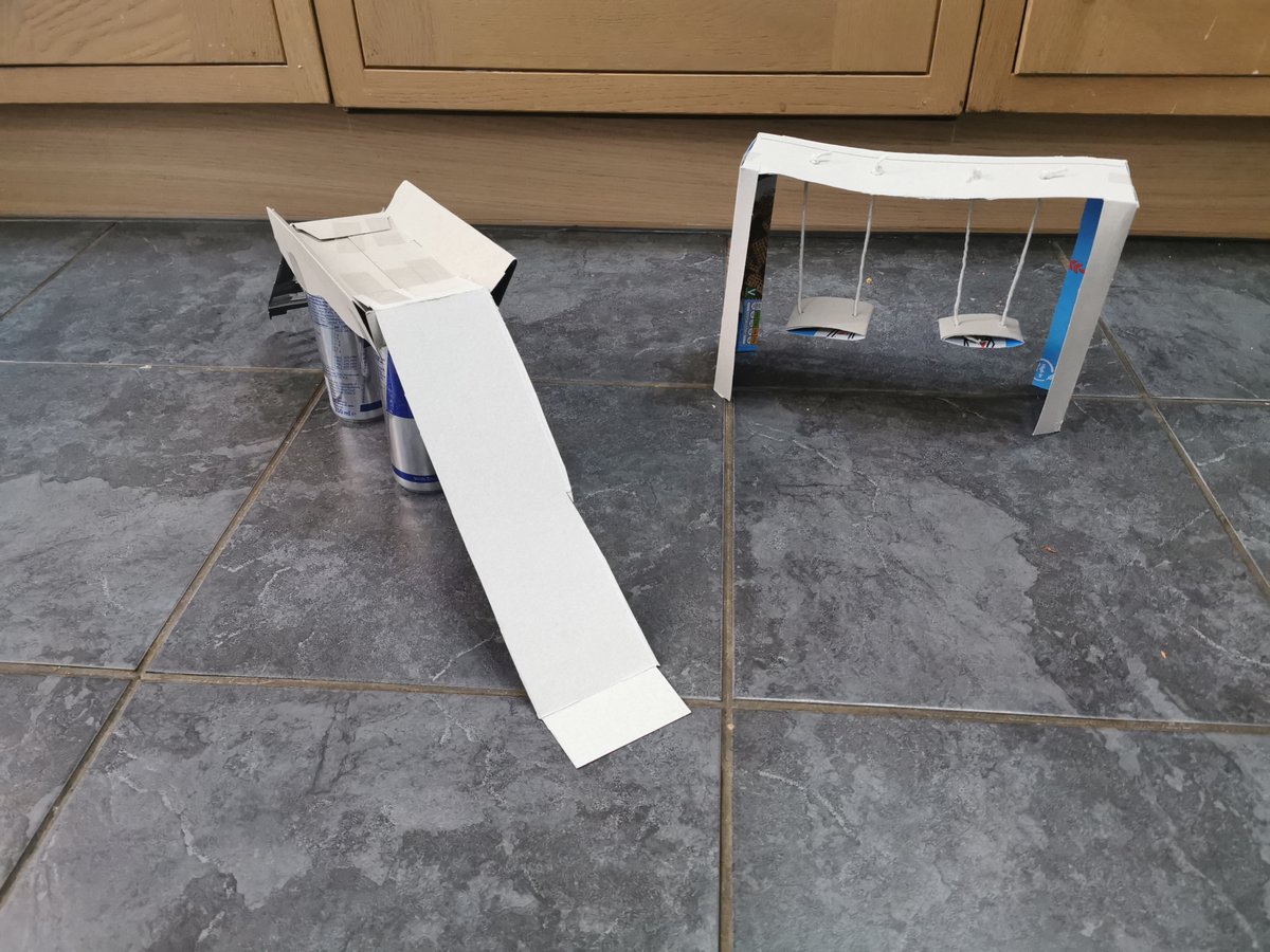 Squirrels Oliver and Arabella have been busy making their playgrounds for our DT project.