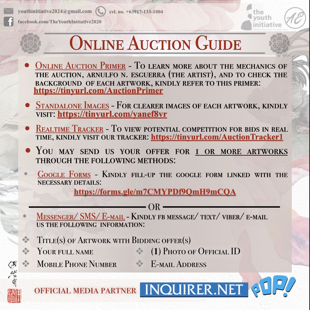 YI_2020's tweet photo. [LAST DAY FOR BIDDING]

As of June 23, 2020 3:00 PM, here are the highest bids in "Celebration for Life", an online auction of Mr. Arnulfo Esguerra's works which will run from June 3-23. For more info: https://t.co/j5efu2ISsi https://t.co/HMfNWf1jVt