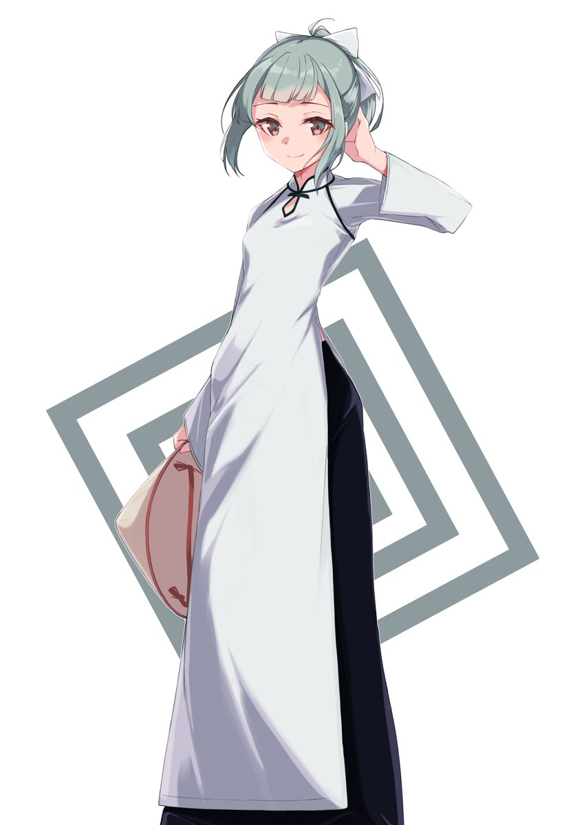 艦これ「アオザイ夕張さん描いたよ!
#艦これ
#夕張

お顔すごくかわいく描けたと思うの」|Uut．💉×4のイラスト
