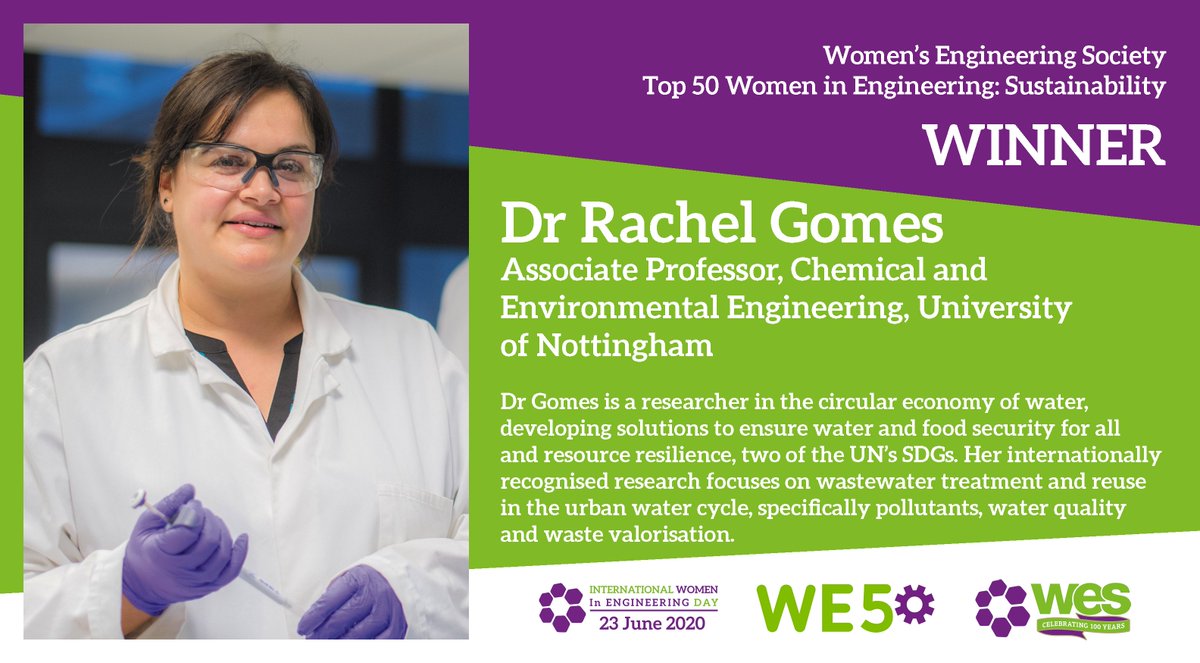Congratulations to Dr Rachel Gomes! #WE50