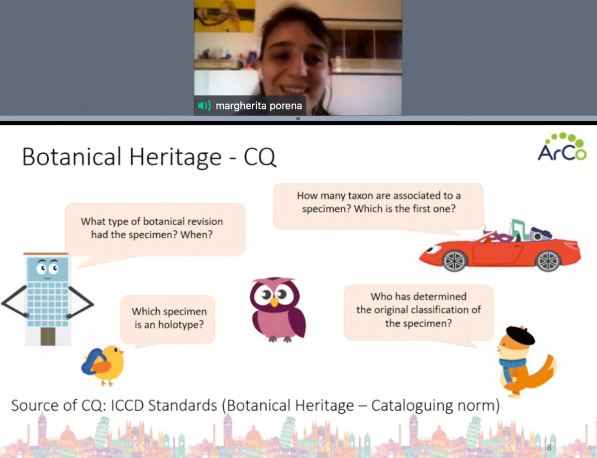 stlab_cnr's tweet photo. Margherita Porena @margheporena
presenting #ArCo #ontology models for #botanicalheritage and calling for #botanicalexperts to help us collecting #requirements for the ontologies.
#ArCoWebinar #knowledgegraph #linkedopendata #semanticweb #ArCoProject #ArCoKG #CulturalHeritage https://t.co/gCjziUH2La