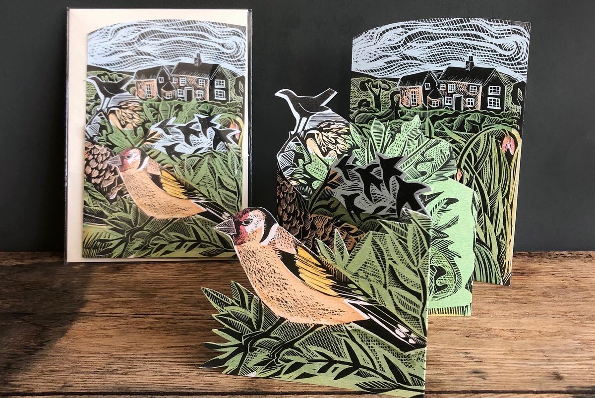 artangelsltd's tweet photo. We’ve just released these three new die-cut concertina cards by @ANGELACHARDING - Hares and Open Field, Cornish Swallows &amp; Garden Birds. Available now! https://t.co/BoUXuqqtWv