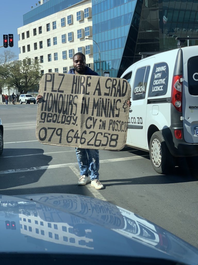 Spotted on corner of Bolton and Oxford. Please retweet. Let’s get this guy hired.