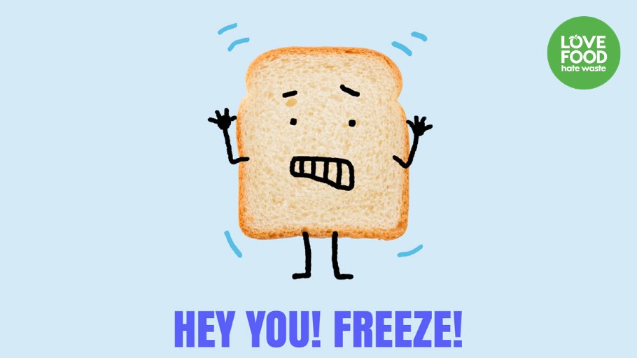 LFHW_UK's tweet photo. Always end up with a few slices of bread going to waste?
Pop your loaf in the freezer! You can grab a slice at a time and toast it straight from frozen.

More info 👉 https://t.co/e11Kh4uJyE

#LoveFoodHateWaste #FoodStorage #Freeze ❄️❄️❄️❄️❄️ https://t.co/tmE6qofe1R