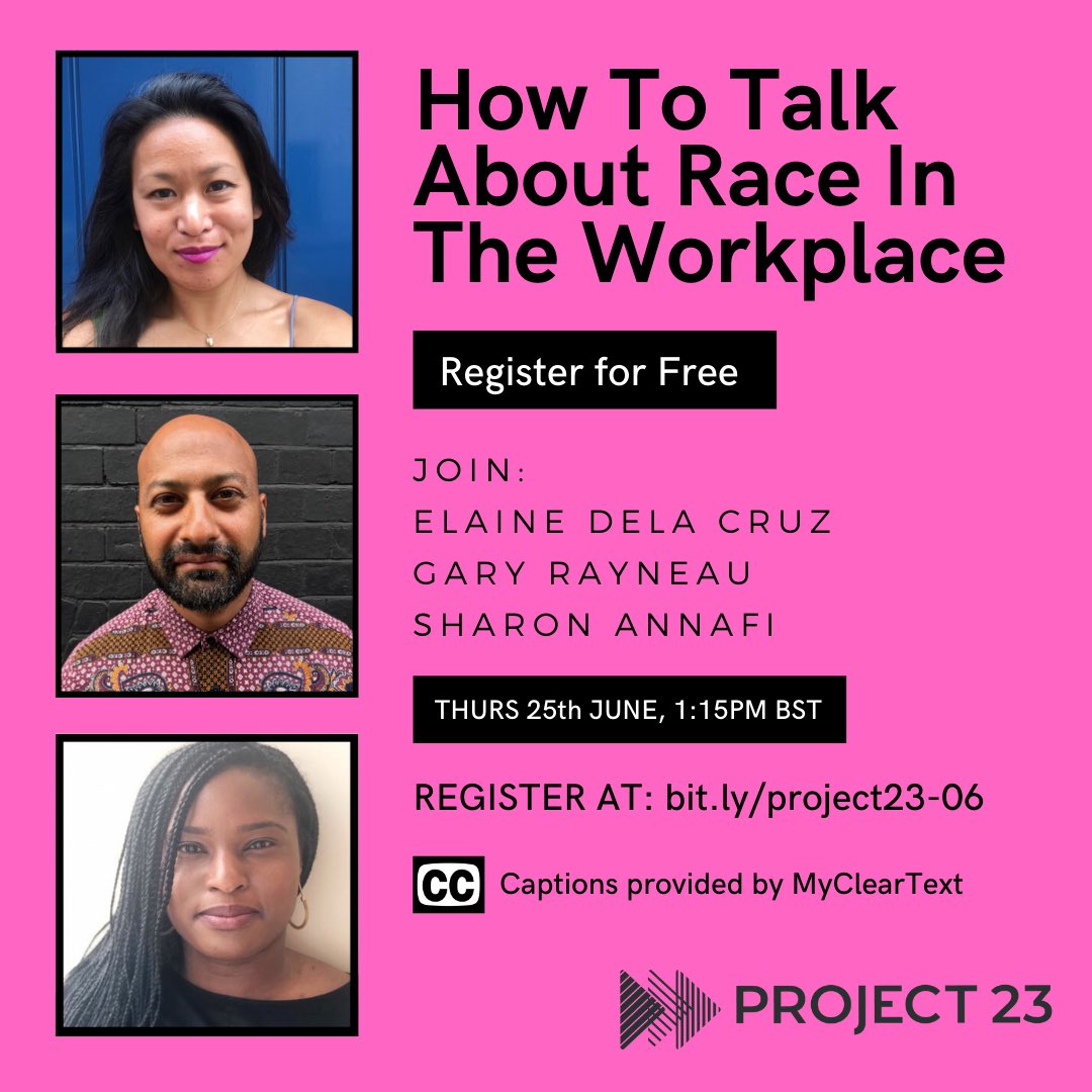 ‼️Still time to register if you haven’t yet. Join me <a href="/GaryRayneau/">Gary Rayneau</a> &amp; Sharon Annafi on Thur -sharing practical ideas and advice to help you and your colleagues talk about race in your workplace.
SPOILER ALERT 💥 We start with the fact that #racism exists 🔉📢
#antiracism #training
