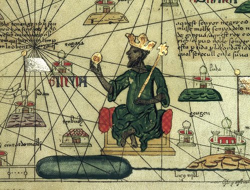 AfricaFactsZone's tweet photo. Mansa Musa's 1324 Hajj trip to Mecca with 60,000 men in golden clothes is the biggest publicity event ever.

He gave so much gold to people in Cairo and caused a 12-year inflation in Europe &amp; Middle East. It got the world's attention.

Mali got included on Catalan Atlas in 1375. https://t.co/KKsB7AIbTH