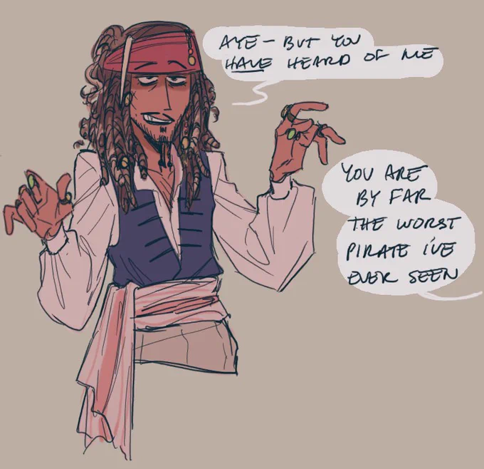 Been thinking about potc so i had to draw he... 
#PiratesoftheCaribbean #potc #fanart 