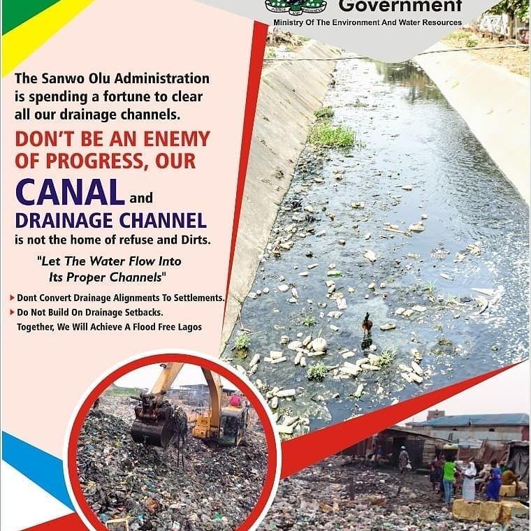 Reposted from @lagosstategovt Join the State in preventing flooding
@jidesanwoolu 
@drobafemihamzat .
.
.
#ownyourenvironment 
#playyourownpart 
#keeplagosclean 
#flooding