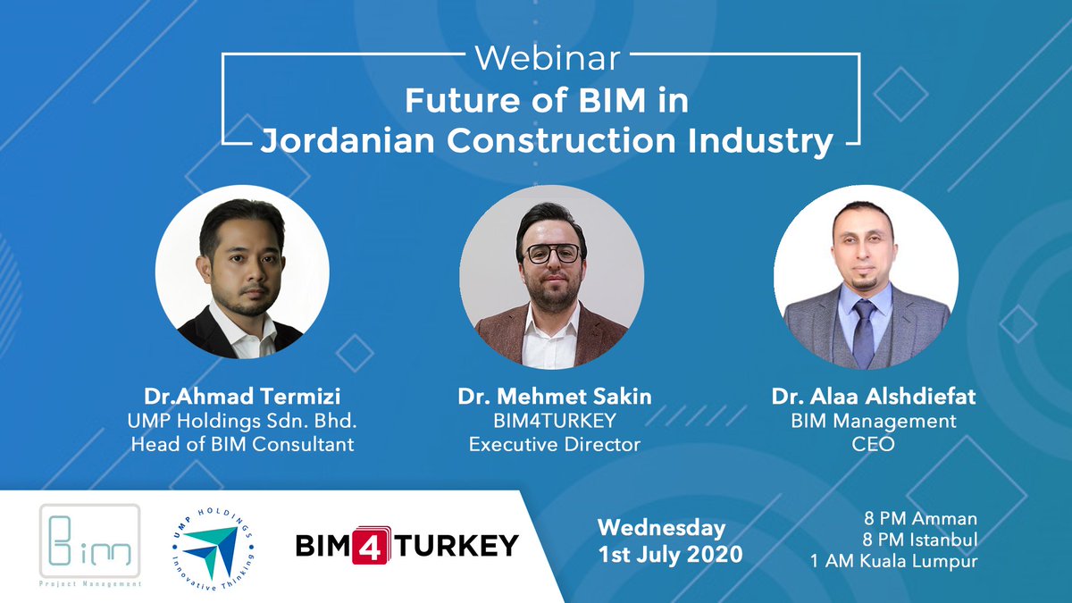 We will share our experience for the digital transformation of the Jordanian Construction Industry. 
Registration: docs.google.com/forms/d/e/1FAI…