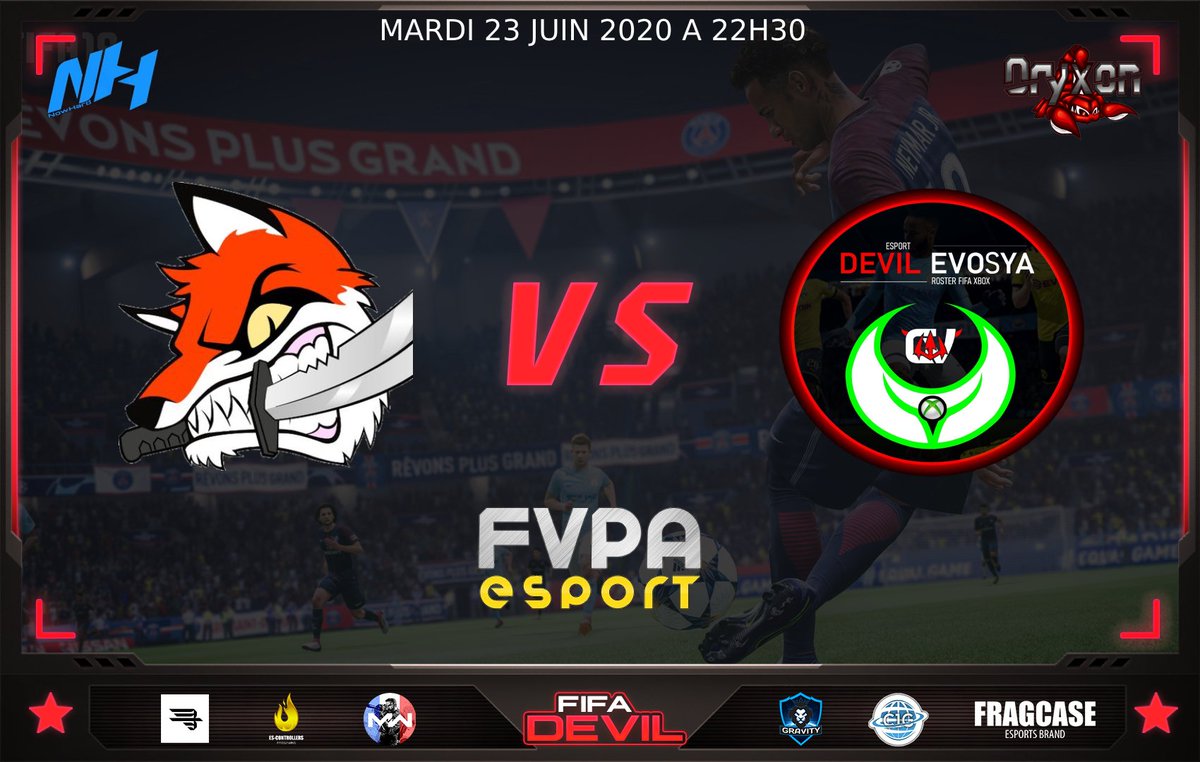 🔥 Annonce 🔥 

Ce soir FIFA PRO #XBOX  championnat fvpa Ligue 1 <a href="/FVPAeSport/">FVPA Esport</a>

22:00 🕙  👇

@PuReSport_ VS EVOSYA eSport 

22:30 🕥 👇 

<a href="/RedfoxGaming8/">Redfox Gaming</a> VS EVOSYA eSport 

Bonne chance à tous 

#RT pour plus visibilité 👇