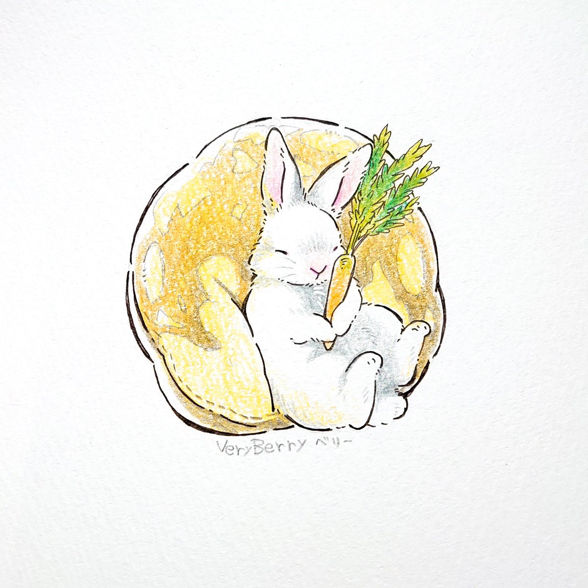 「お月様クッション

ぽふぽふ?? 」|VeryBerry うさぎ星さん4/8-9出展のイラスト