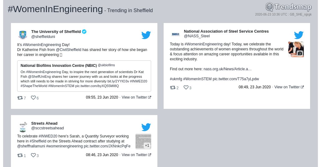Trendsmap Sheffield tweet media