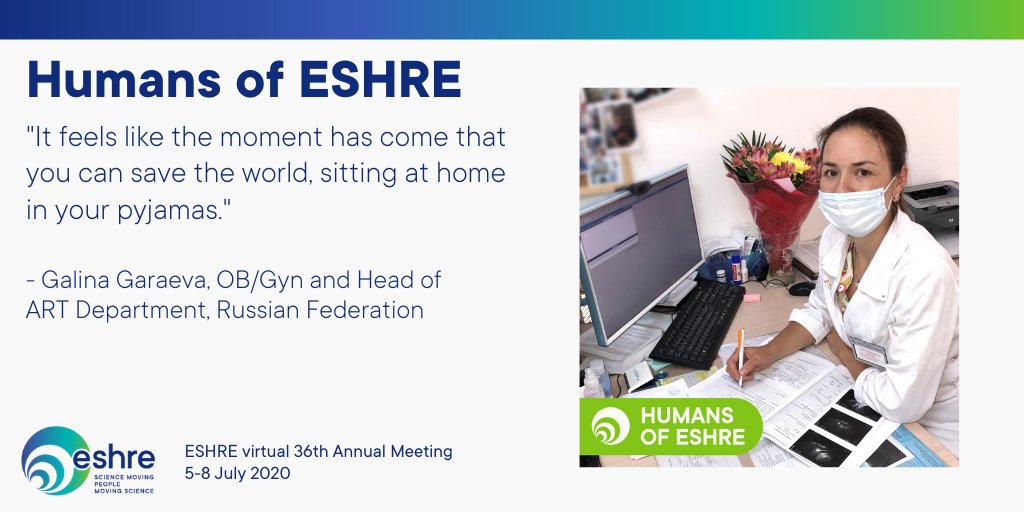 ESHRE's tweet photo. Humans of ESHRE 2020 is here with a first story ๐ Galina Garaeva is an OB/Gyn out of Russia. Find out more about this project and read Galina's story here ๐ https://t.co/Ml3pMEAPub
A big thanks to @juliauraji for making this project happen ๐
#ESHRE2020 #HumansOfESHRE https://t.co/tOn5Hs3SLz