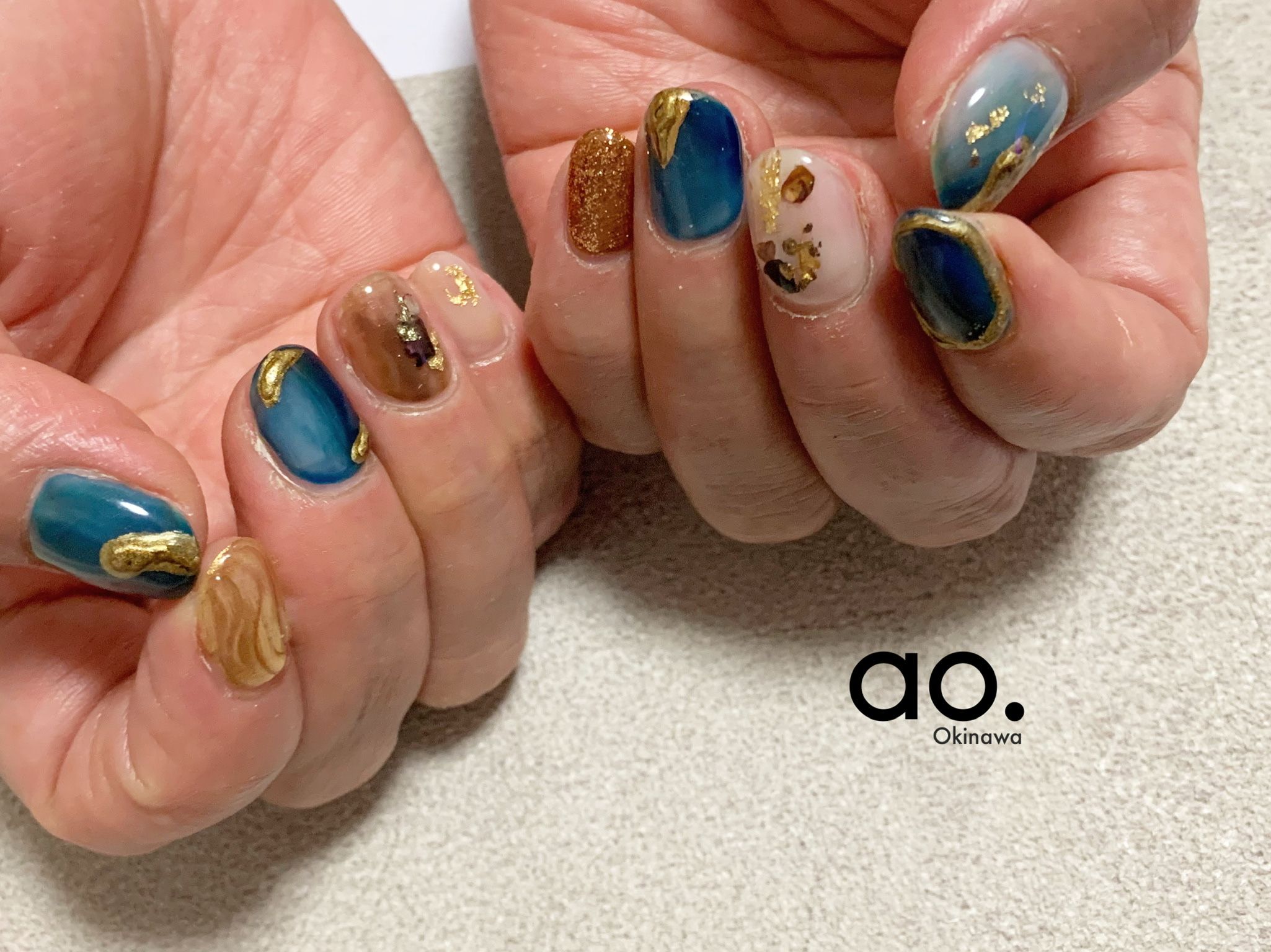 Nail Ao Okinawa Summer Vintage Nail Aonail Ao Naildesign Nailart Gel Gelnail Instanails ジェルネイル 沖縄ネイル 沖縄 ネイルサロン 那覇ネイルサロン 個性派ネイル ちぐはぐネイル ニュアンスネイル ミラーネイル ヴィンテージネイル アンティーク