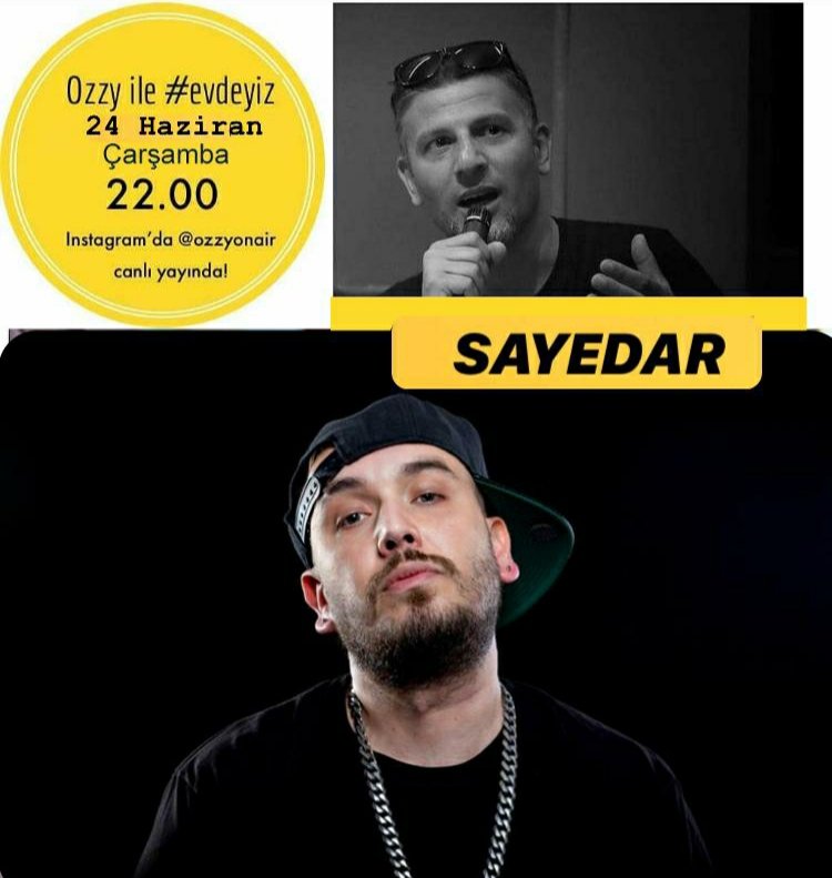 ozzyonair_'s tweet photo. Yarın akşam 22:00'dan itibaren insta profilim "ozzyonair"de @sayedar kardeşim ile yayındayız✌🏻Kaçırmayın #evdeyiz #sayedar @burcuurus https://t.co/Adw83A9vMQ