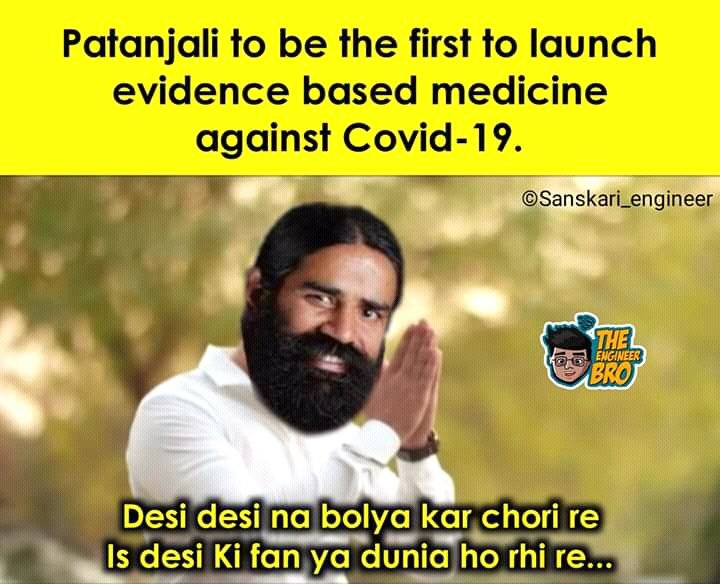 KattarMr's tweet photo. कोरोना  से 80% चमचे संक्रमित है लेकिन दवाई योग गुरु बाबा रामदेव ने बनाई अब देखते है चमचे दुनिया छोड़ कर जायेगे या भक्तो की दवाई खायेंगे https://t.co/vpRgRH7wte