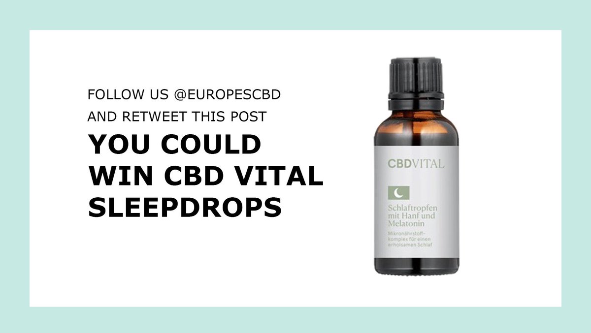 EOG_Europe's tweet photo. We're giving away a bottle of #CBD Vital #Sleepdrops!

TO ENTER⚡
1. Follow us @EuropesCBD
2. Retweet this post
3. Tag your friends for extra entries!

Open for two weeks, last contest's winner posted later today!

#contest https://t.co/jh7iRCtCB6