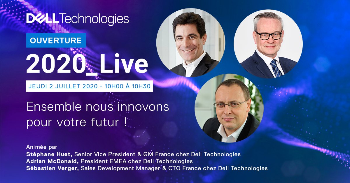 Sébastien Verger (@svemc) on Twitter photo Je serai ravi de vous accueillir le 2 juillet au premier #DellTech2020_Live.
Ne manquez pas la session d'ouverture que je partagerai avec <a href="/StephaneatDell/">Stéphane Huet</a> et <a href="/AdrMcDonald/">Adrian McDonald</a>
<a href="/DellTechFrance/">Dell Technologies France</a> bit.ly/3fTFpIT #Iwork4Dell Je serai ravi de vous accueillir le 2 juillet au premier #DellTech2020_Live.
Ne manquez pas la session d'ouverture que je partagerai avec <a href="/StephaneatDell/">Stéphane Huet</a> et <a href="/AdrMcDonald/">Adrian McDonald</a>
<a href="/DellTechFrance/">Dell Technologies France</a> bit.ly/3fTFpIT #Iwork4Dell