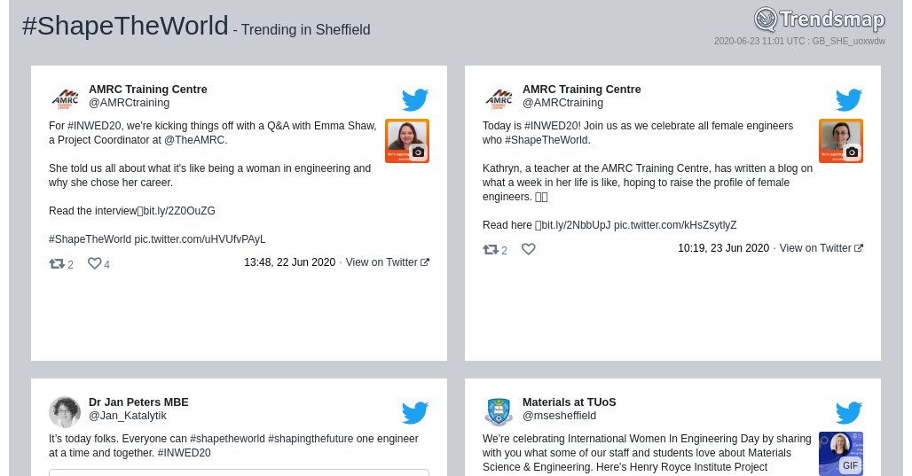 Trendsmap Sheffield tweet media