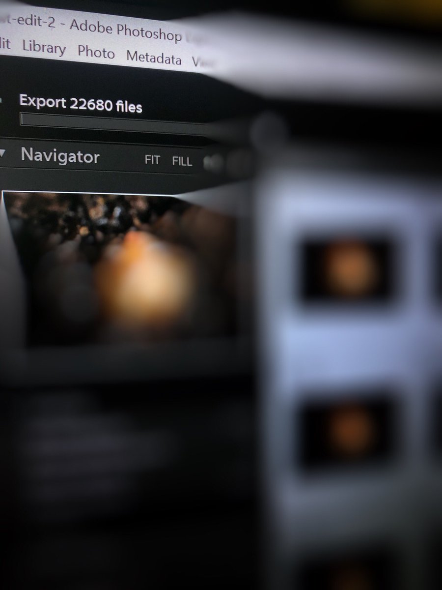 theferalclock's tweet photo. Place your bets - how long for @Lightroom to process 22K raws into 16bit uncompressed tiffs? Started at 11am this morning on an £8K machine 😂 Hint: it took 8hrs to ‘paste settings’ #Timelapse #photostacking #lightroom https://t.co/gXMpW94vXP