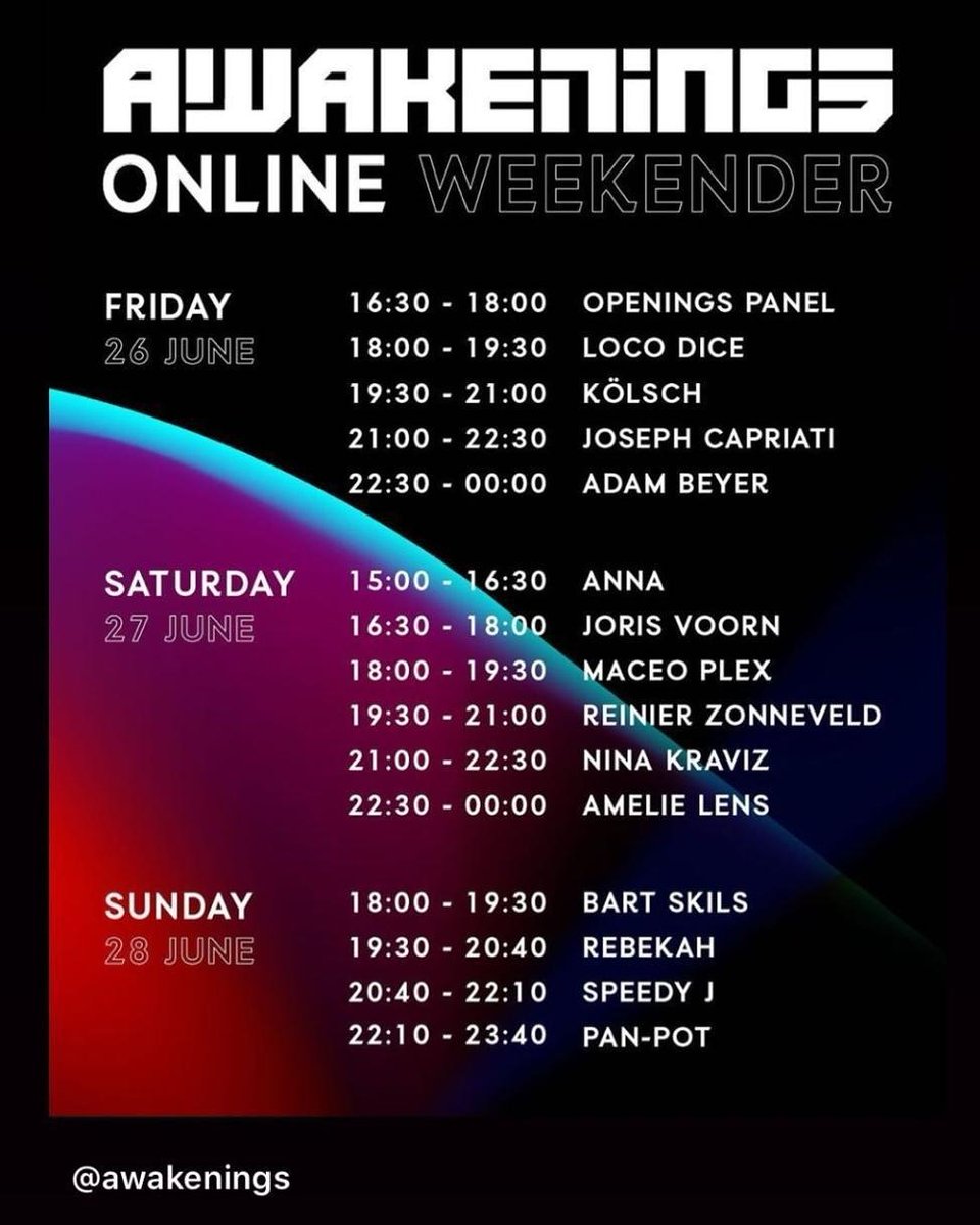 Time table for <a href="/awakenings/">Awakenings</a> which is part of our Music showcase!

Streaming live on Facebook (@TheExchangeIndia) from 26th to 28th June 🖤🔥

#TheExchange