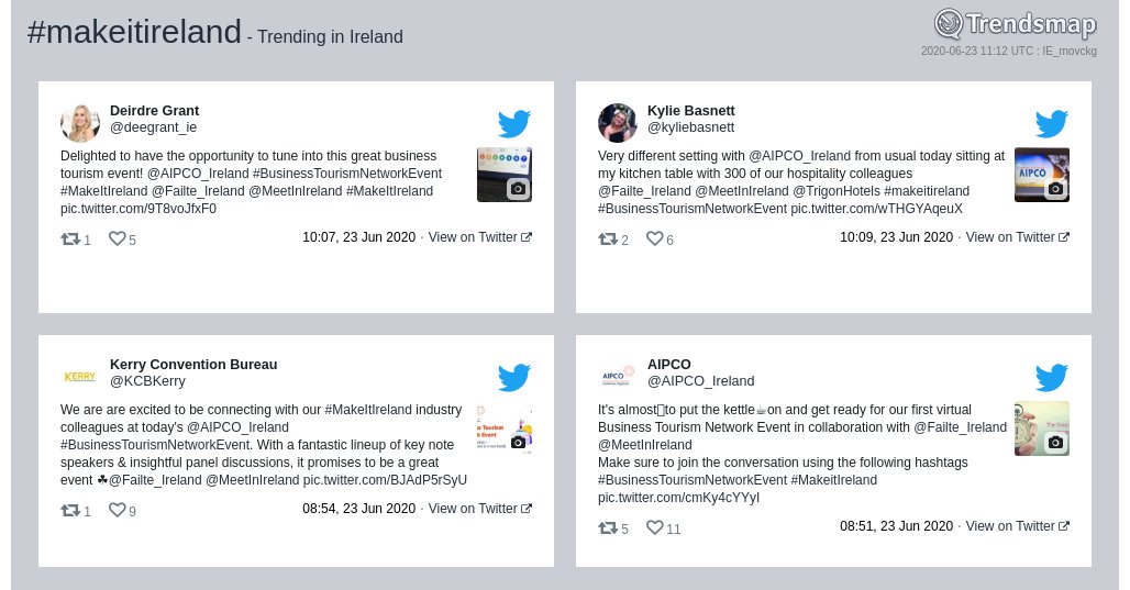 Trendsmap Ireland tweet media