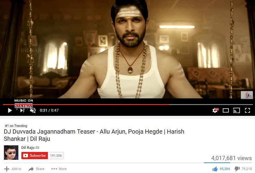 VeNKeyBunnyFan's tweet image. Top 3 Fastest 4 million views Teasers(TELUGU)
1) #KatamaRayudu 36 Hrs
2) #DuvvadaJagannadham #DJTeaser 55 Hrs 20 Mins
3) #KhaidiNo150 72 Hrs  

#DuvvadaJagannadham
@alluarjun

#Pushpa

#3YearsForDJSensation