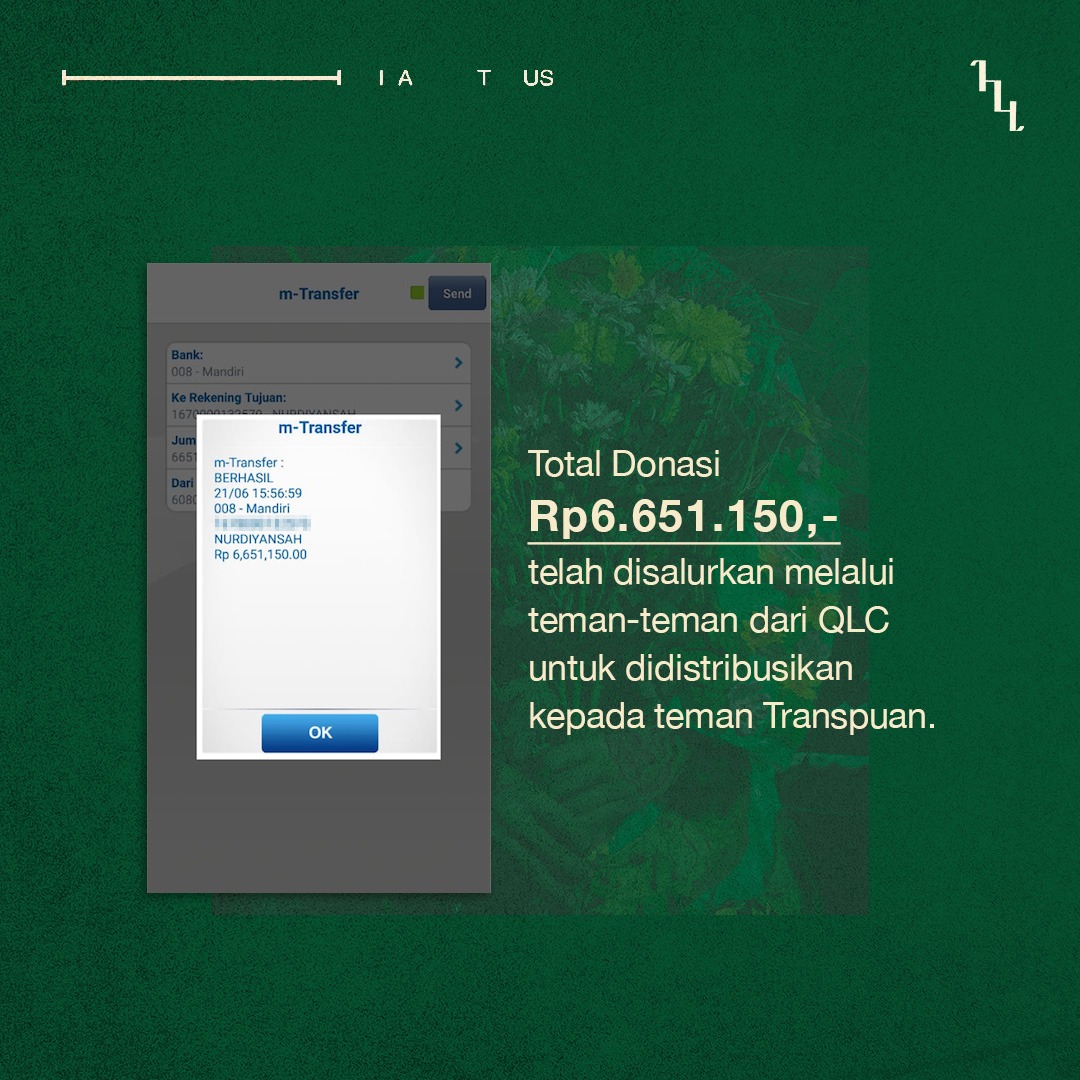 Bantuan via <a href="/kolasedotcom/">kolase.com</a> udah kami salurkan ke temen-temen transpuan terdampak di area Bekasi dan sekitarnya. 

Terima kasih banyak buat kalian yang udah ikut berdonasi, jangan lupa dengerin dan #RayakanHiatus yeah!! 🙏🏻😘