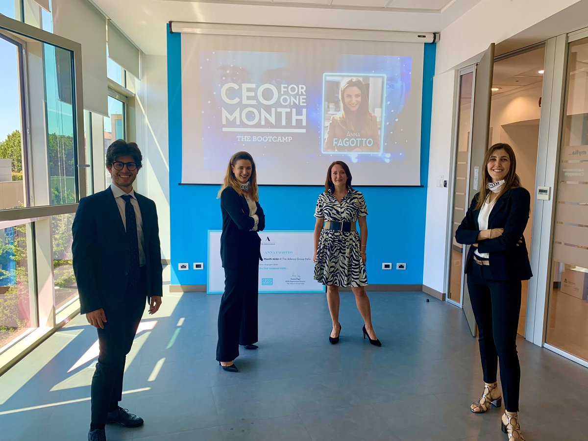 _monicamagri's tweet photo. Complimenti e benvenuta ad @AnnaFag8 nuovo #CEO1MONTH di @AdeccoGroupITA che affiancherà @aamalacrida per il prossimo mese. Complimenti anche agli altri due finalisti @Mgallese97 e Beatrice Barba per essere arrivati fino al colloquio finale, partendo da 11.600 candidati. https://t.co/t5NF1Jm6V8