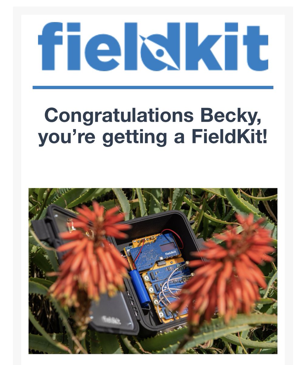schnekser's tweet photo. Woke up to super exciting news this morning that will help my Ss collect data in the field... #fieldkit50 Get hyped! #expeditionschnekser I cannot wait to get back in the field with my Ss, especially with this new opportunity! @FieldKitOrg https://t.co/IRW4CrrPfo