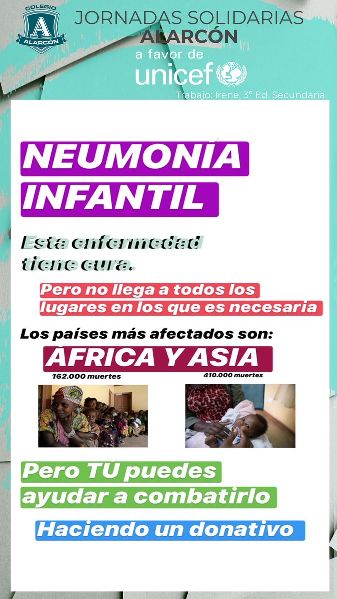 GensForHealth's tweet photo. Last Thursday, we held a workshop on childhood pneumonia at @colegioalarcon 👩🏻‍🏫 with @UNSA_Spain @Campus89URJC and @UNICEF_Madrid

Here you have some of its students' creations to raise awareness about pneumonia and #COVID19 !

Do you like them? 💙 https://t.co/V9rkx9YJ99