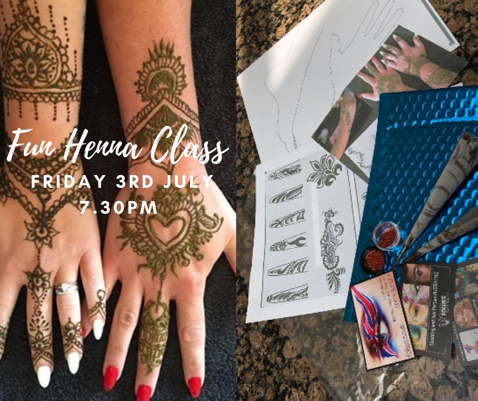 Fun Friday Night Henna class includes free kit - mailchi.mp/89ca833707ac/c…