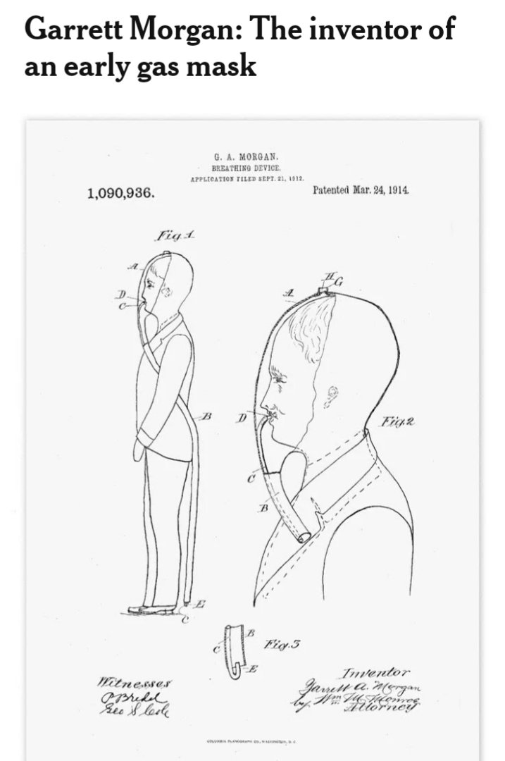 Garrett Morgan also invented the gas mask.