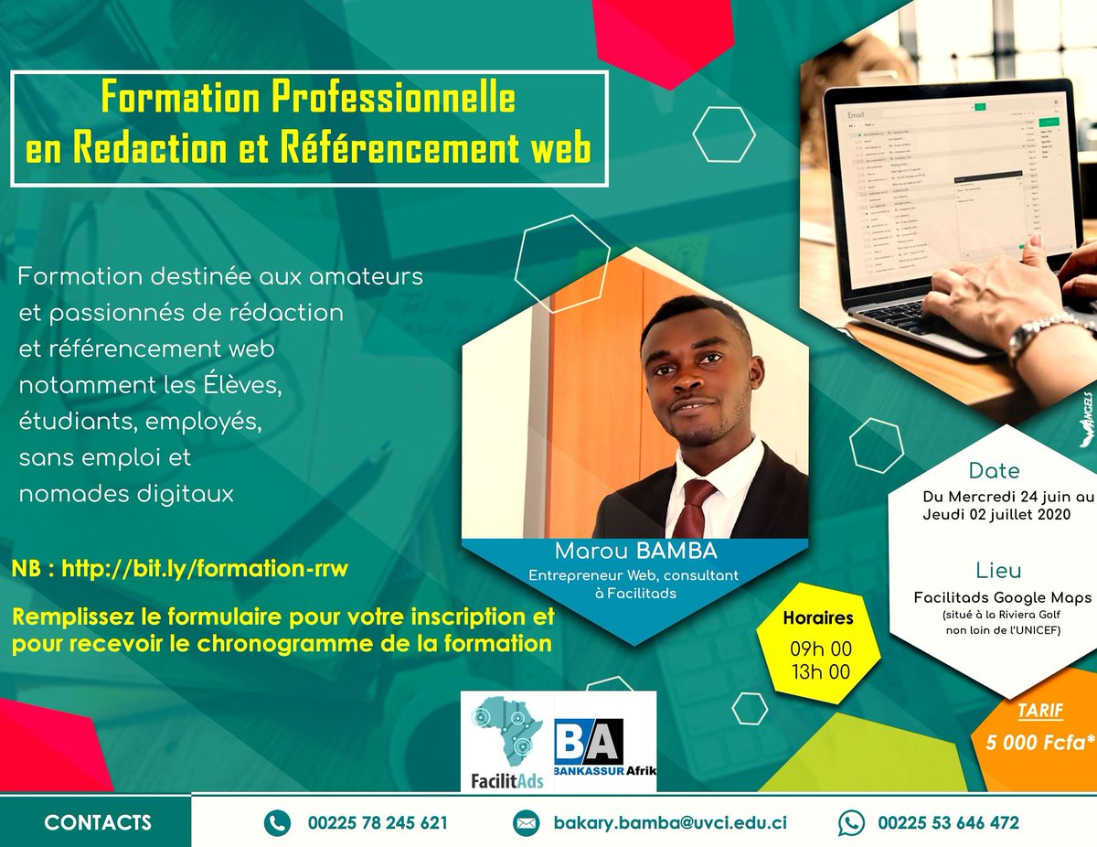 MarouBamba's tweet photo. *Formation professionnelle en rédaction et référencement web.
 *Une certification en ligne vous attend également.
Découvrez ce dont vous serez capable après cette formation par ici 
👉🏾https://t.co/GJQiWAipBF https://t.co/xiNun4zcvF