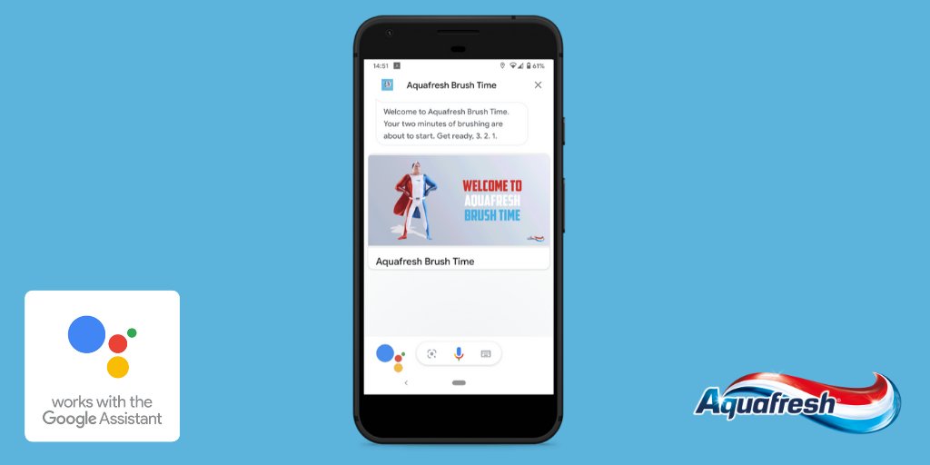 voxlydigital's tweet photo. Make brush time fun time with Captain Aquafresh and the Nurdles! We're pleased to launch the new @Aquafresh Brush Time voice app. On #Alexa https://t.co/coxtwfiqOz and #Google https://t.co/5dcT9vOMmD
#amazon #googleassistant  #voiceactivated  #voice #vux #voicefirst https://t.co/Q7Mwn6QQ7G