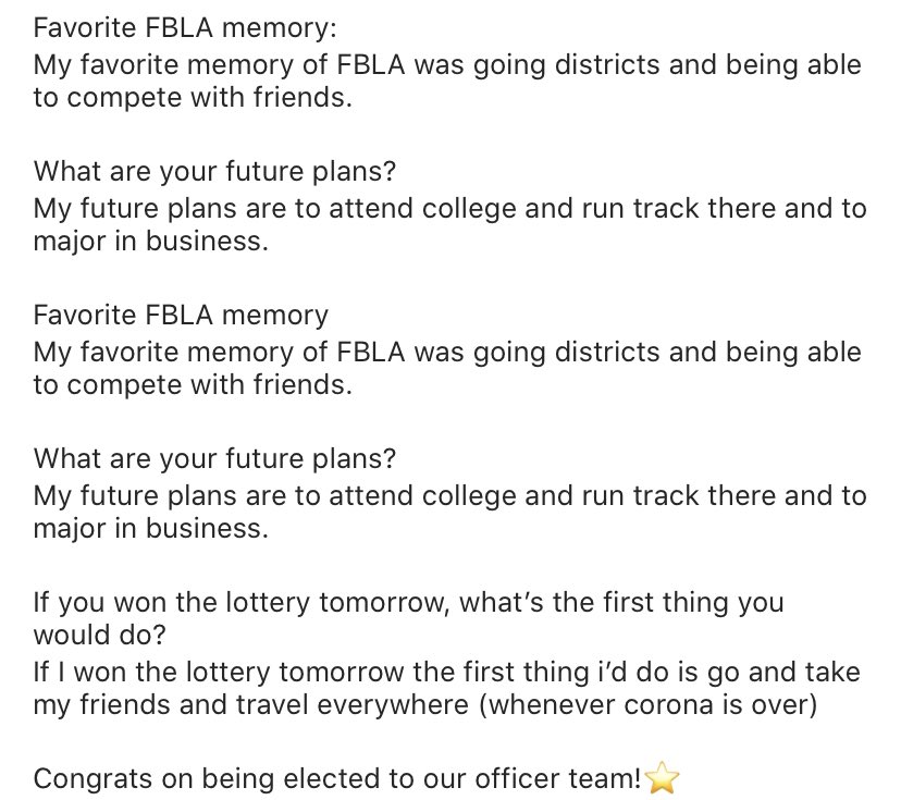 FBLA_Carthage's tweet photo. ⭐️Incoming Officer Spotlight-Tyler Burt, Co-Historian⭐️ https://t.co/lcJMDBimWG