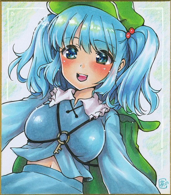 #深夜の真剣お絵描き60分一本勝負 +5分
#河城にとり 