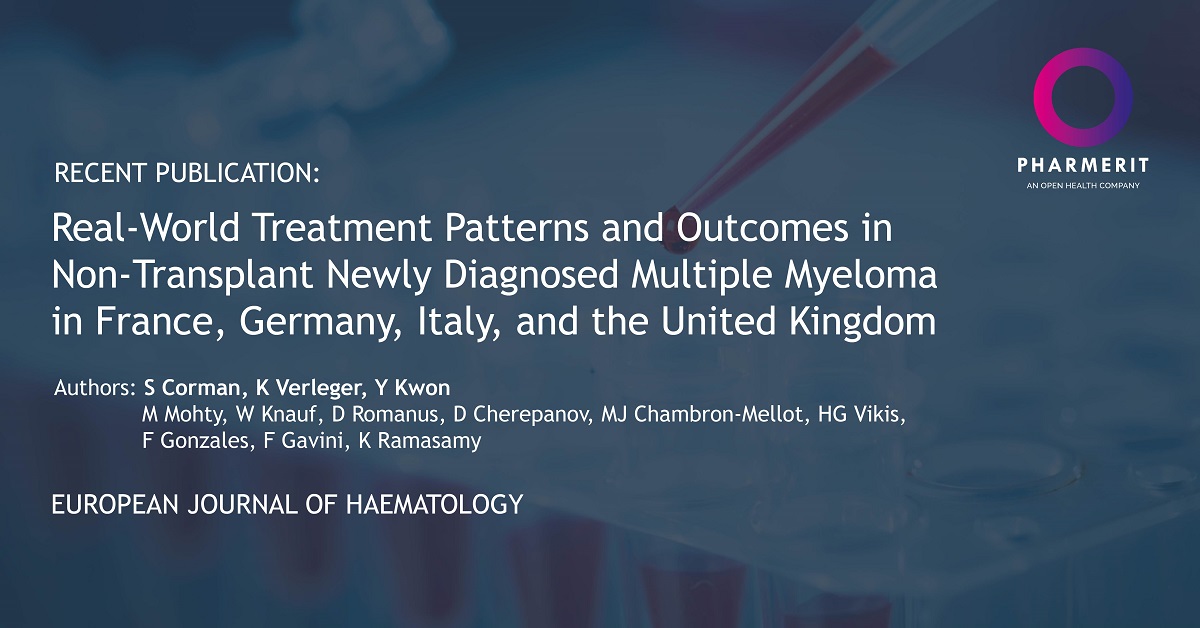 A new #RWE study to describe treatment patterns and outcomes in non‐transplant NDMM in four European countries. bit.ly/2Yq3Ac7