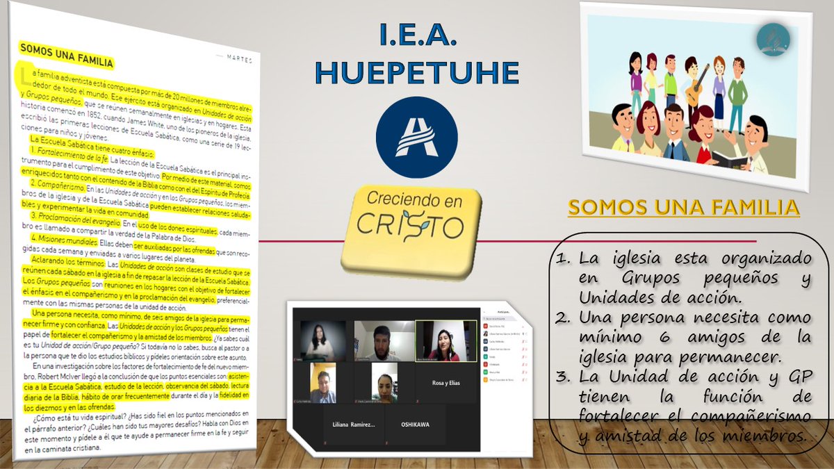 marchena_torres's tweet photo. Día 25 "CRECIENDO EN CRISTO: Somos una familia" culto de docentes I.EA. HUEPETUHE 🙏🙏
#PrimeroDios #YoestudiolaBiblia #EducaciónAdventista
#AEASOP #MSOP #UPS
@abelapazar
@prraulyaranga
@josuellempen
@dinobv
@R_MonteroG https://t.co/kXGenXxUKZ