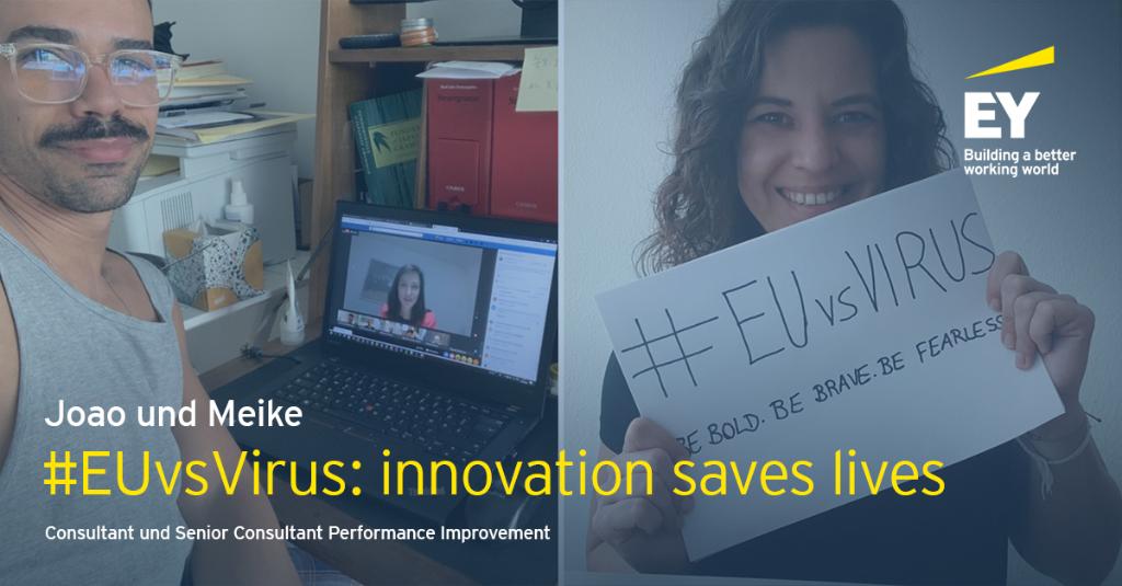 EYGSACareers's tweet photo. Mit Ideen Leben retten: Das war das Ziel des europaweiten Hackathons #EUvsVirus Ende April. Unter den mehr als 30.000 Teilnehmenden waren auch Meike und Joao von EY. Von ihren Erfahrungen und kreativen Lösungen erzählen sie im #EYBlog: https://t.co/bBAcNfyIQR https://t.co/XKDRABjW43