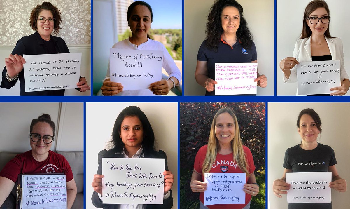 GMcanada's tweet image. On #WomenInEngineeringDay, we celebrate the achievements of our inspiring female engineers who are helping to pave the way for GM’s vision and future female innovators. We salute you and your contributions!