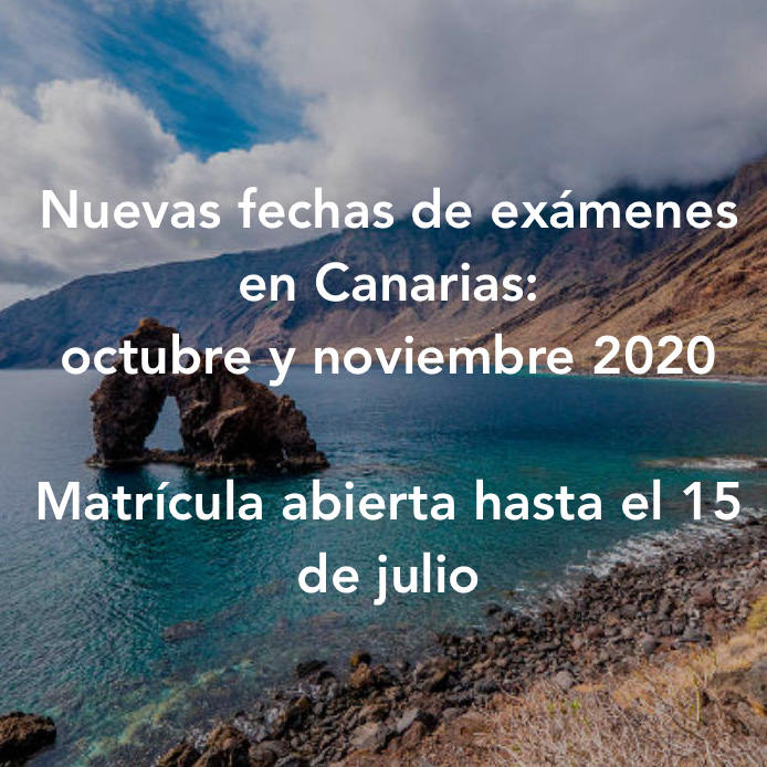 Nuevas y únicas fechas para exámenes de náutica de recreo en Canarias. Octubre y Noviembre. Matrícula abierta hasta el 15 de julio. No te quedes sin tu título, cualquier duda pregúntanos!