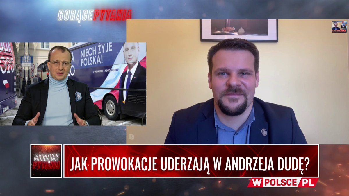 wPolscepl's tweet photo. JAK PROWOKACJE UDERZAJĄ W ANDRZEJA DUDĘ? 
Gościem @Maciejevvski jest @MichalDrewnicki, wiceprzewodniczący Rady Miasta Krakowa, @pisorgpl.
Zapraszamy na rozmowę ➡️📺: https://t.co/uZfOOTZ0nQ 
#DUDA2020 #Preisner #WyboryPrezydenckie https://t.co/Hd0FqDRSmd