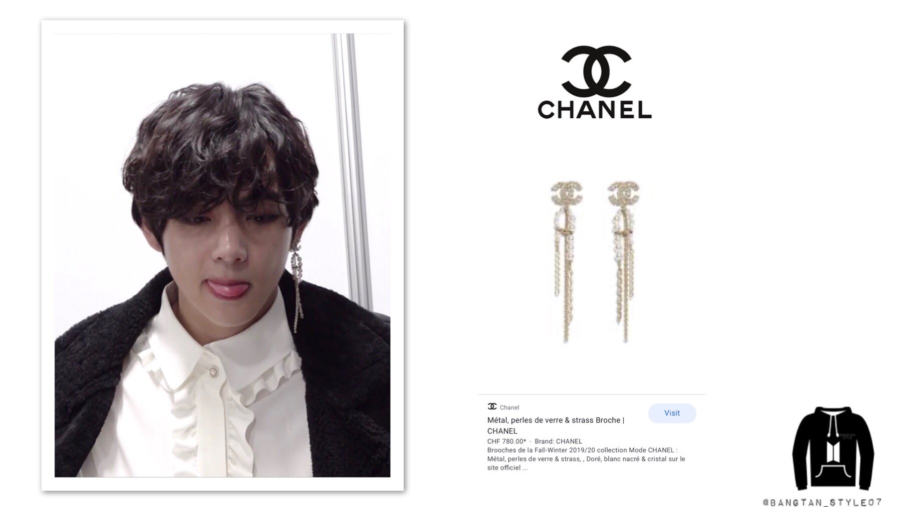 Taehyung chanel hotsell earring
