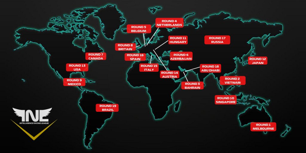 IntelligenceINL's tweet photo. 💥SEASON 2 CALENDAR IS HERE💥

Australia 🇦🇺
Vietnam 🇻🇳
Bahrain 🇧🇭
Netherlands 🇳🇱
Belgium 🇧🇪
Azerbaijan 🇦🇿
Canada 🇨🇦
Great Britain 🇬🇧
Mexico 🇲🇽
Singapore 🇸🇬
Hungary 🇭🇺
Japan 🇯🇵
USA 🇺🇸
Austria 🇦🇹
Italy 🇮🇹
Spain 🇪🇸
Russia 🇷🇺
Abu Dhabi 🇦🇪
Brazil 🇧🇷 https://t.co/rTQpSWh6o6