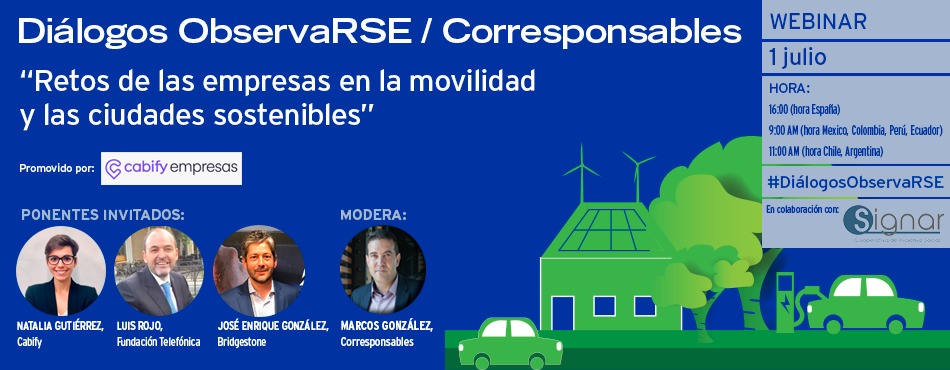 Ya puedes inscribirte a la 7ª edición de los #DiálogosObservaRSE/<a href="/Corresponsables/">Corresponsables</a> en Iberoamérica promovido por <a href="/cabify_espana/">Cabify España</a> "Retos de las empresas en la movilidad y las ciudades sostenibles" del 1 de julio h16:00 (España).
📢AFORO LIMITADO.Reserva aquí bit.ly/DialogosRSE