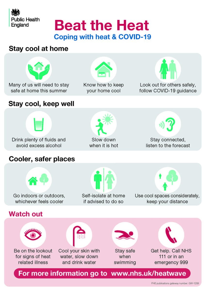 EastEnglandAmb's tweet image. It's expected to be a HOT day and an even HOTTER week!☀️

@PHE_UK have put together some helpful tips on how you can #StayAlert and stay safe during #coronavirus 👇

Watch out for signs of heatwave - more info at nhs.uk/heatwave