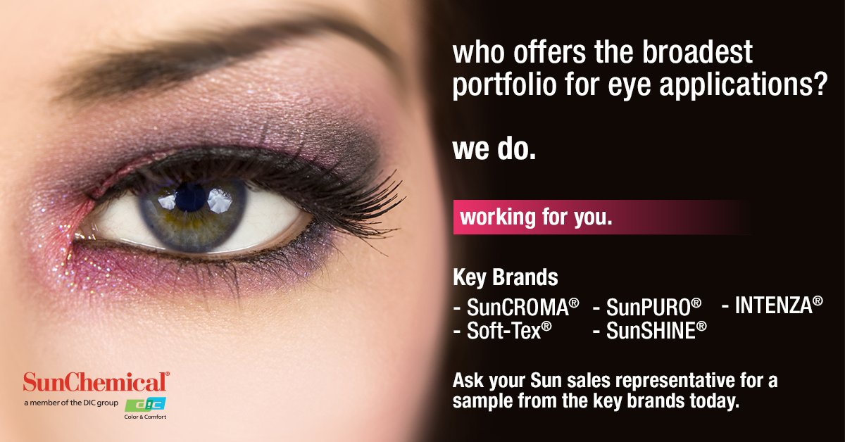 SunChemCorp's tweet photo. Energize your color palette and provide stunning effects with Sun Chemical’s extensive portfolio for decorative eye applications.  We provide expertise in an ever-changing regulatory landscape. https://t.co/d9a9SRwBix

#pigments #costmetics #makeup https://t.co/O0RJkgMgQV